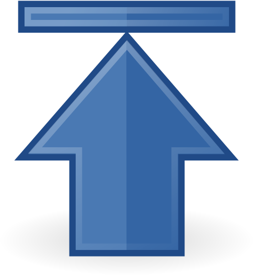 Blue Back Arrow Icon