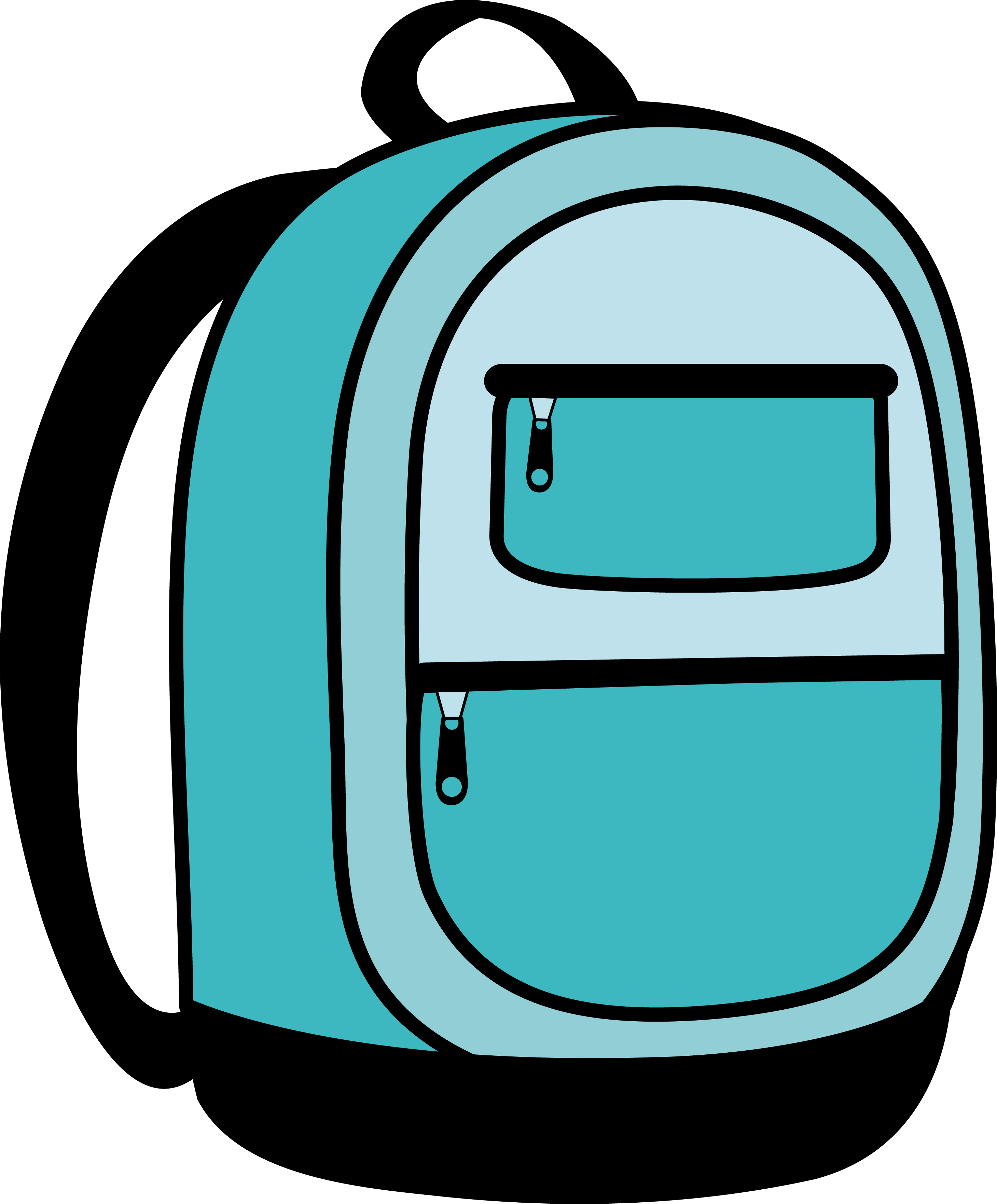 Blue Backpack Vector Illustration