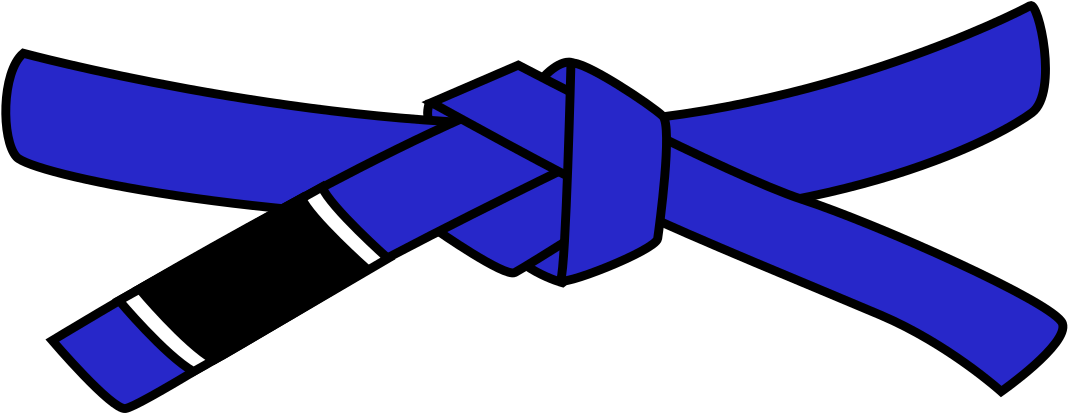 Blue Belt Knot Illustration