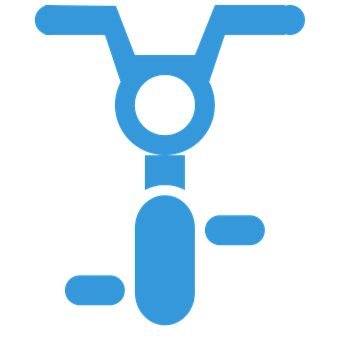 Blue Bicycle Icon PNG with transparent background