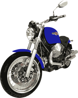 Blue Black Motorcycle Graphic