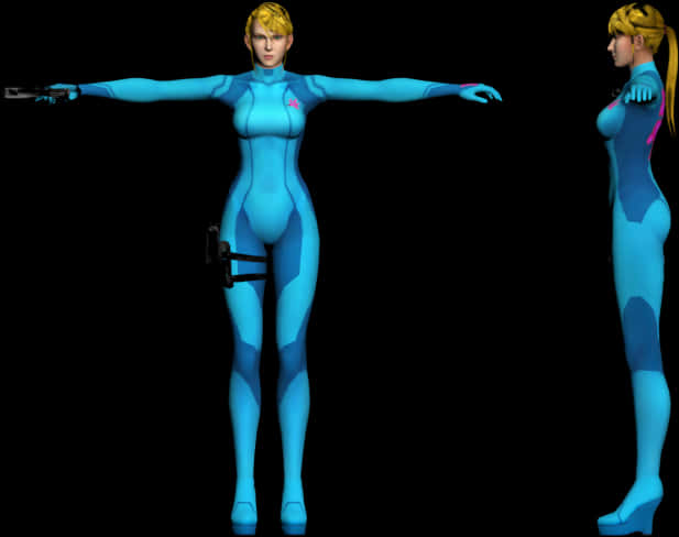 Blue_ Bodysuit_ Character_ Render