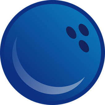Blue Bowling Ball Graphic PNG with transparent background