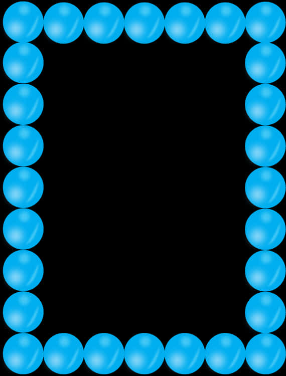 Blue Bubble Border Frame