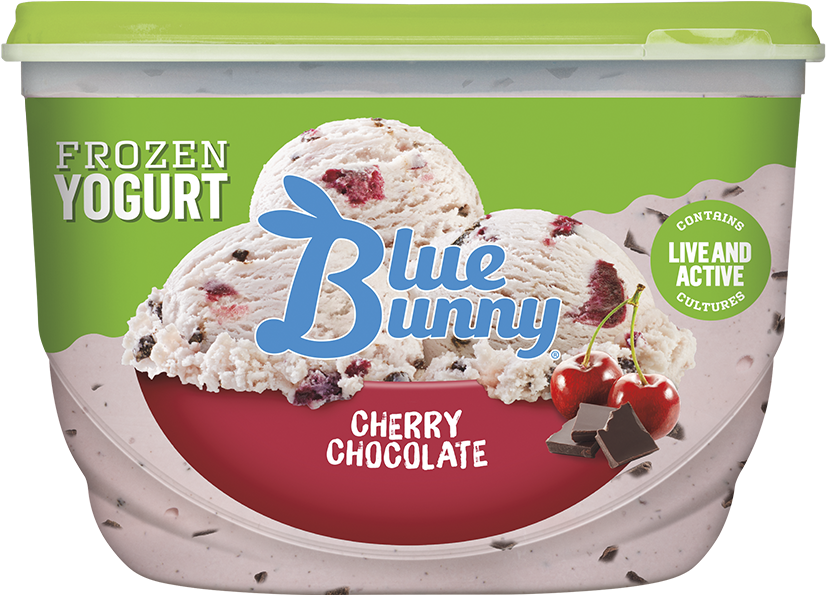 Cherry chocolate Frozen Yogurt - Blue Bunny Frozen Yogurt Flavors, HD Png Download PNG image with a transparent background, free high-resolution download