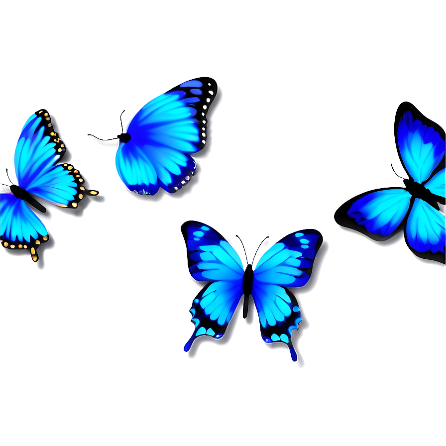 Blue Butterflies Clipart Png 99