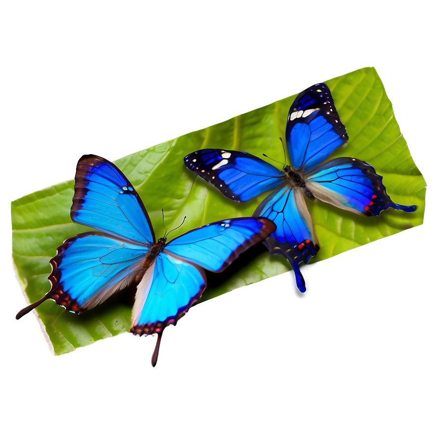 Blue Butterflies In Garden Png Ikv