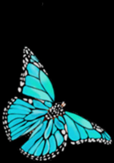 Blue Butterfly Illustration