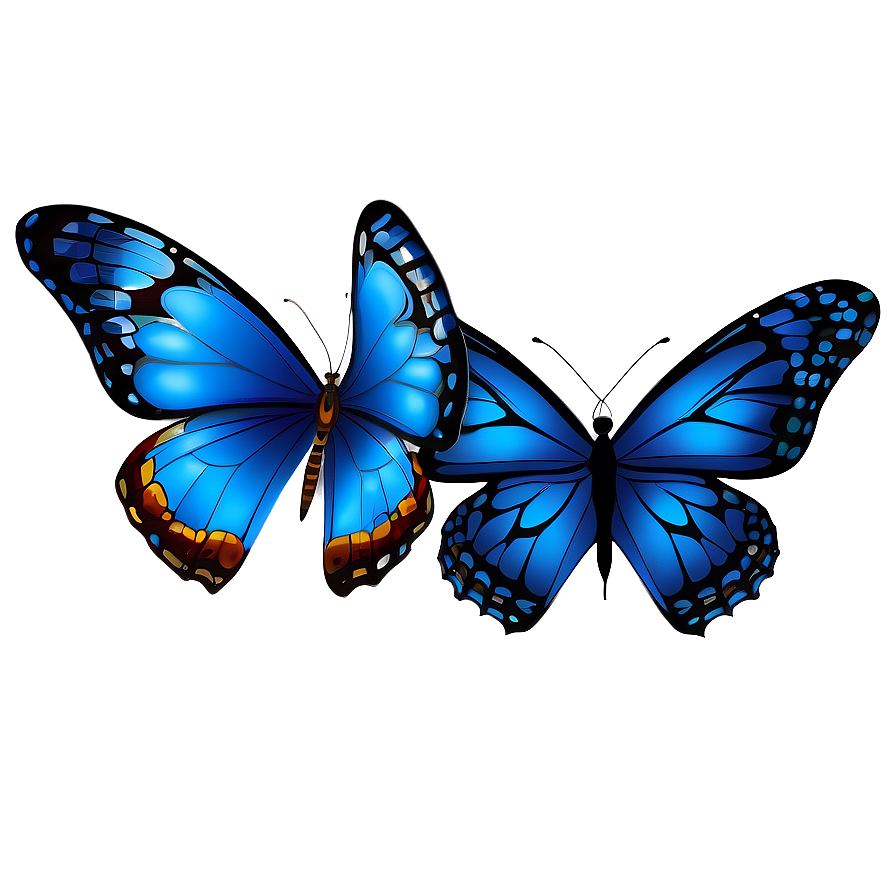 Blue Butterfly Illustration PNG 40 PNG with transparent background