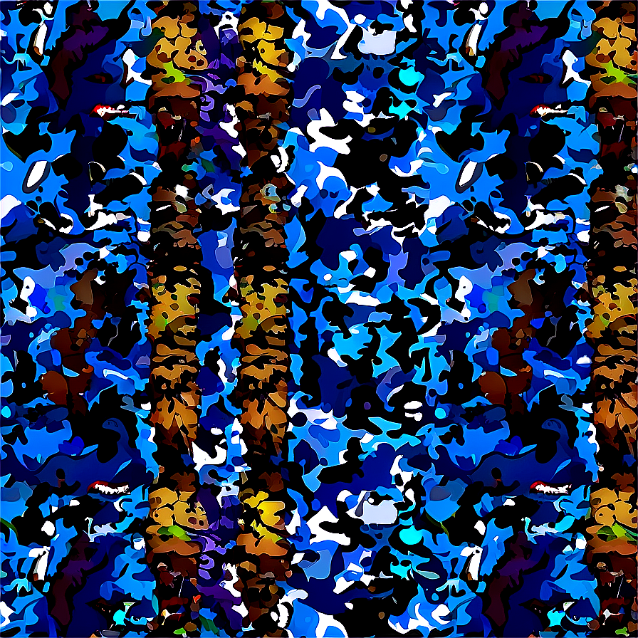 Blue Camo Fabric Png 48