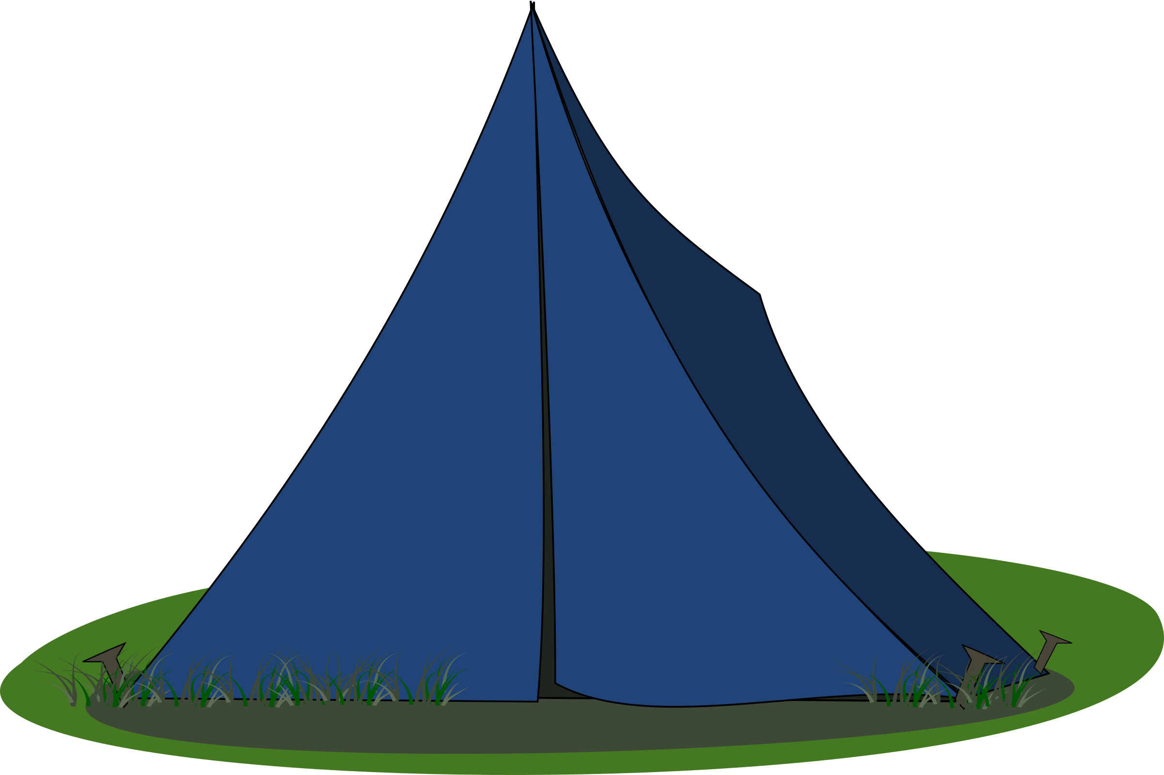 Blue Camping Tent Illustration