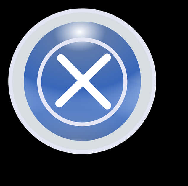 Blue Cancel Button Graphic PNG image with a transparent background, free high-resolution download