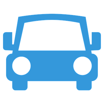 Blue Car Icon PNG with transparent background