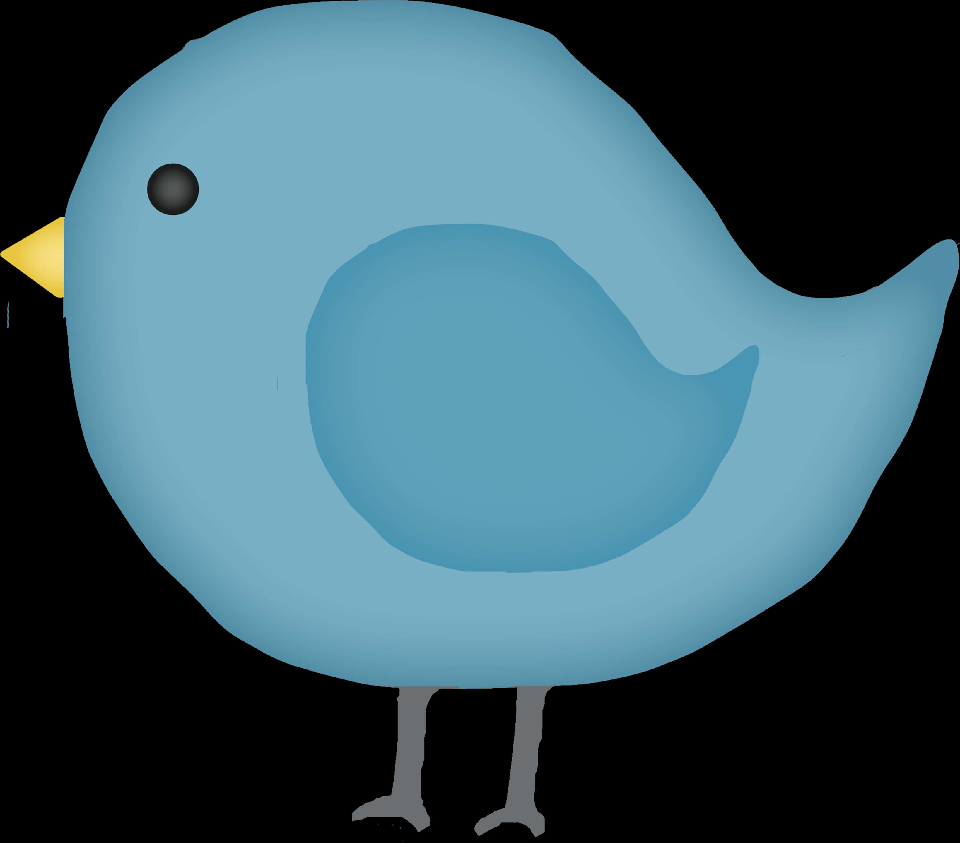 Blue Cartoon Bird Graphic