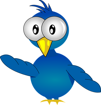 Blue Cartoon Bird Vector PNG image with a transparent background, free high-resolution download