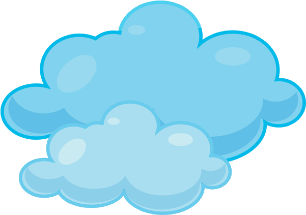 Blue Cartoon Clouds Clipart