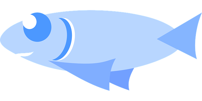 Blue Cartoon Fish Vector