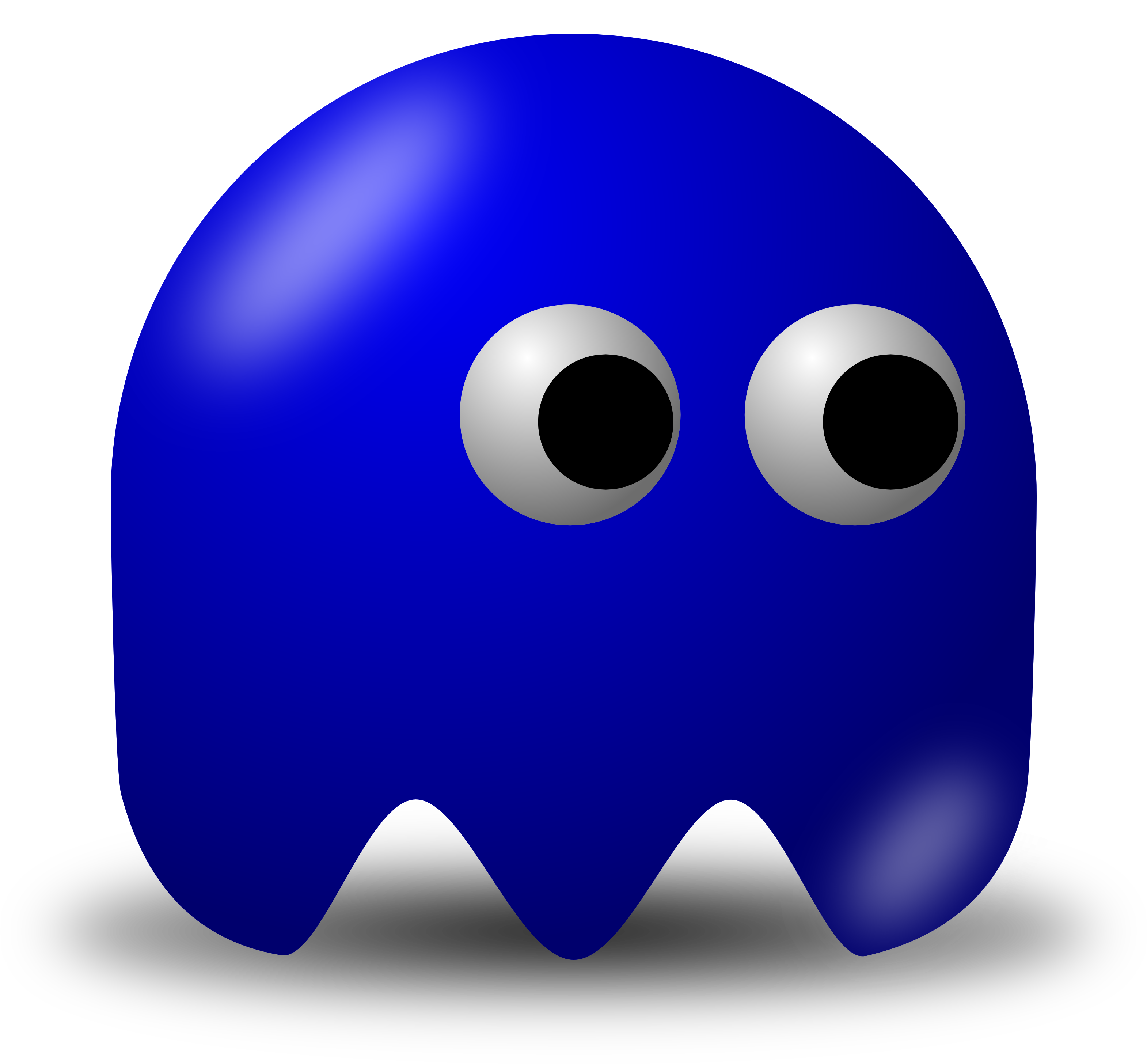Banner Royalty Free Library Arcade Clipart Pacman Game - Pac Man Dark Blue Ghost, HD Png Download PNG with transparent background