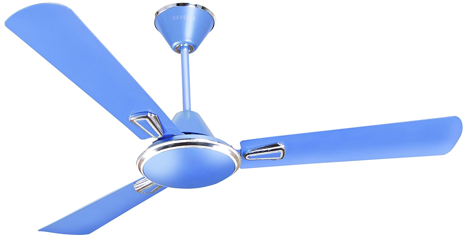 Ceiling Fan Png Photo - Ceiling Fan Blue Colour, Transparent Png PNG with transparent background