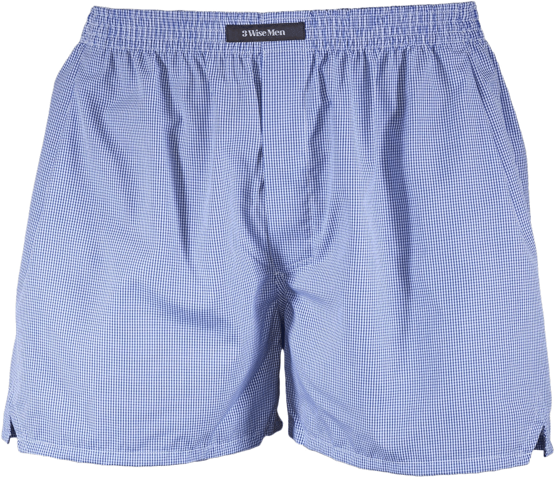 Blue Checkered Mens Boxer Shorts