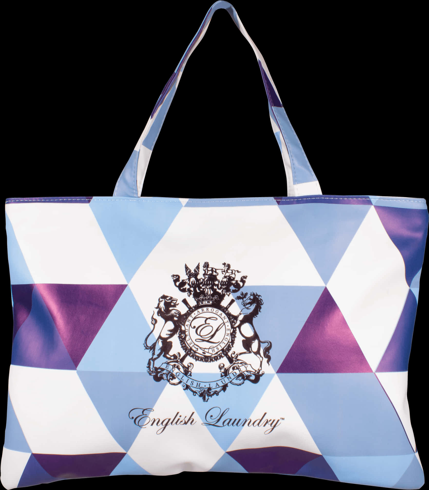 Blue Checkered Tote Bag English Laundry