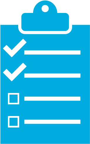 Blue Checklist Vector Illustration PNG with transparent background