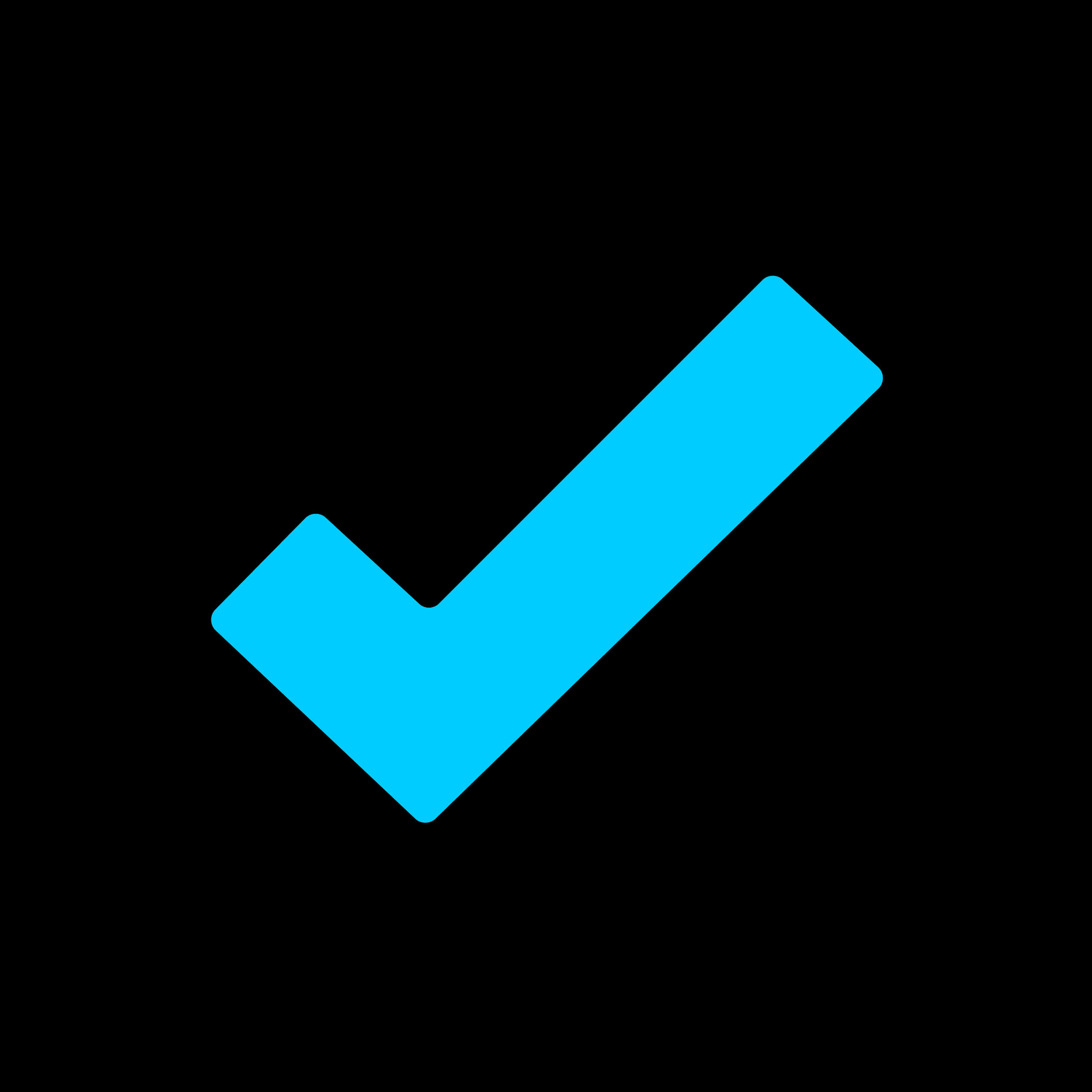 Blue Checkmark Black Background