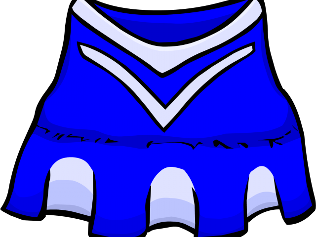 Blue Cheerleader Skirt Illustration