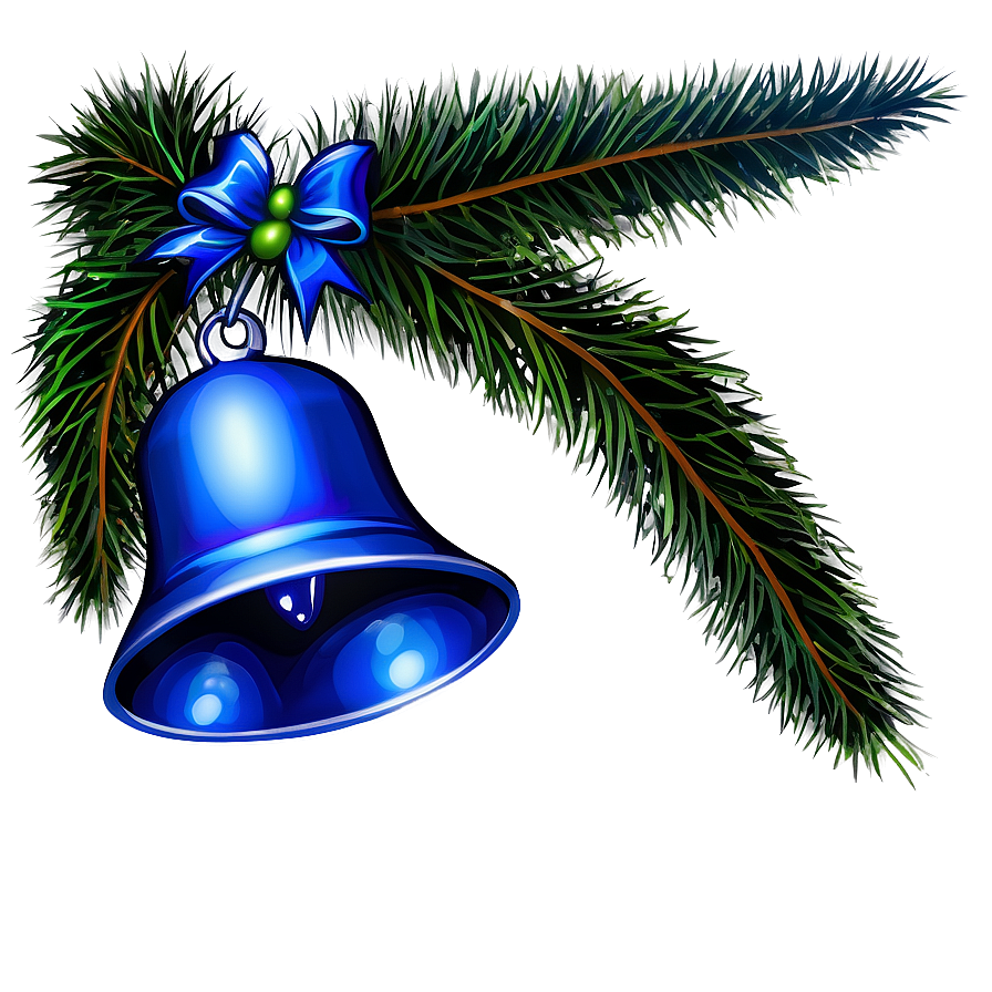 Blue Christmas Bells Png 06122024