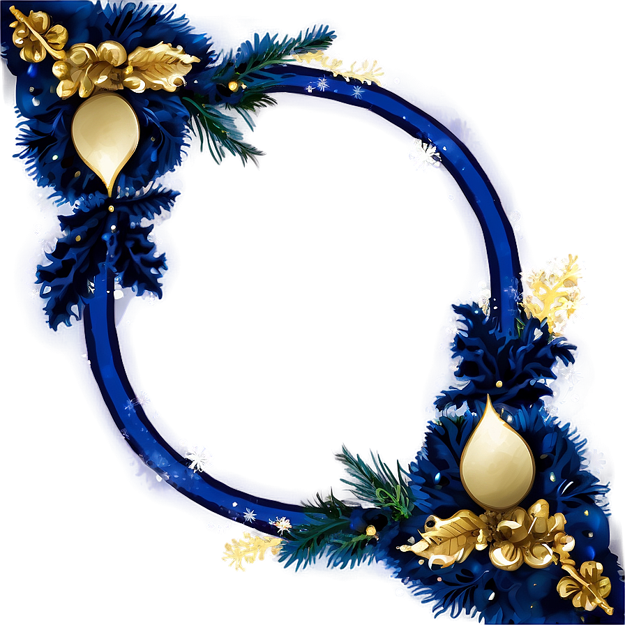 Blue Christmas Frame Png Nav