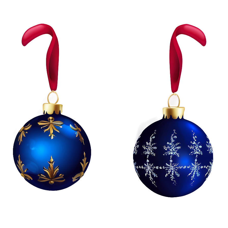 Blue Christmas Ornaments Png Vib