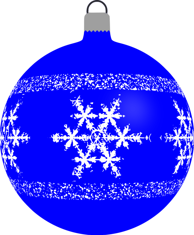 Blue Christmas Ornamentwith Snowflakes