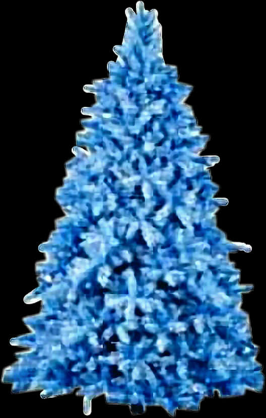 Blue Christmas Tree Art