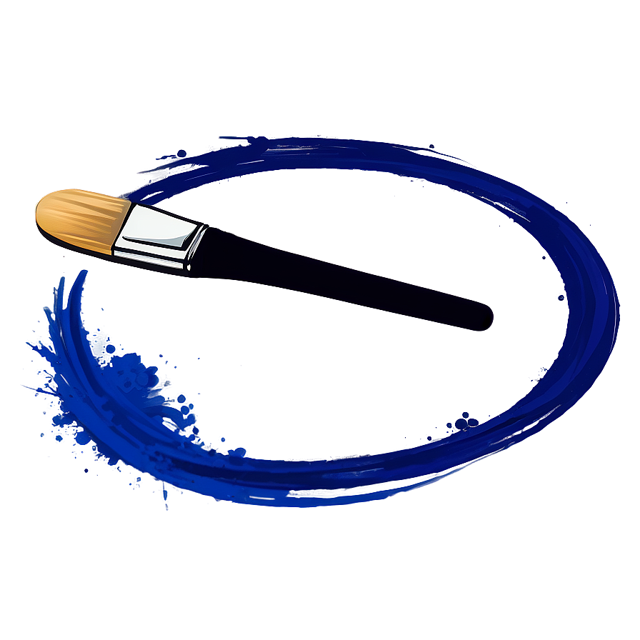 Blue Circle Brush Stroke Png 05252024