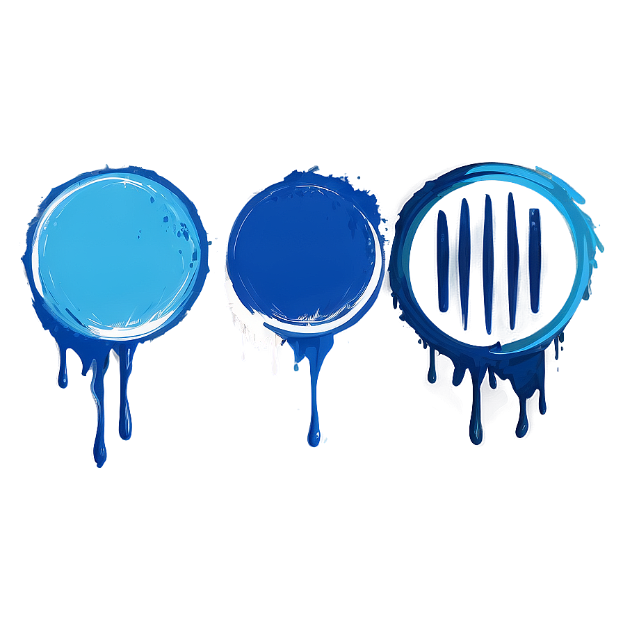 Blue Circle Brush Stroke Png 55