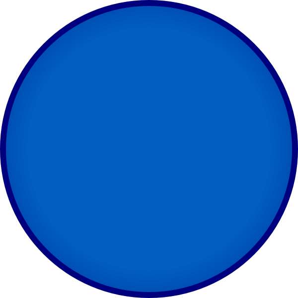 Blue Circle Simple Graphic PNG with transparent background