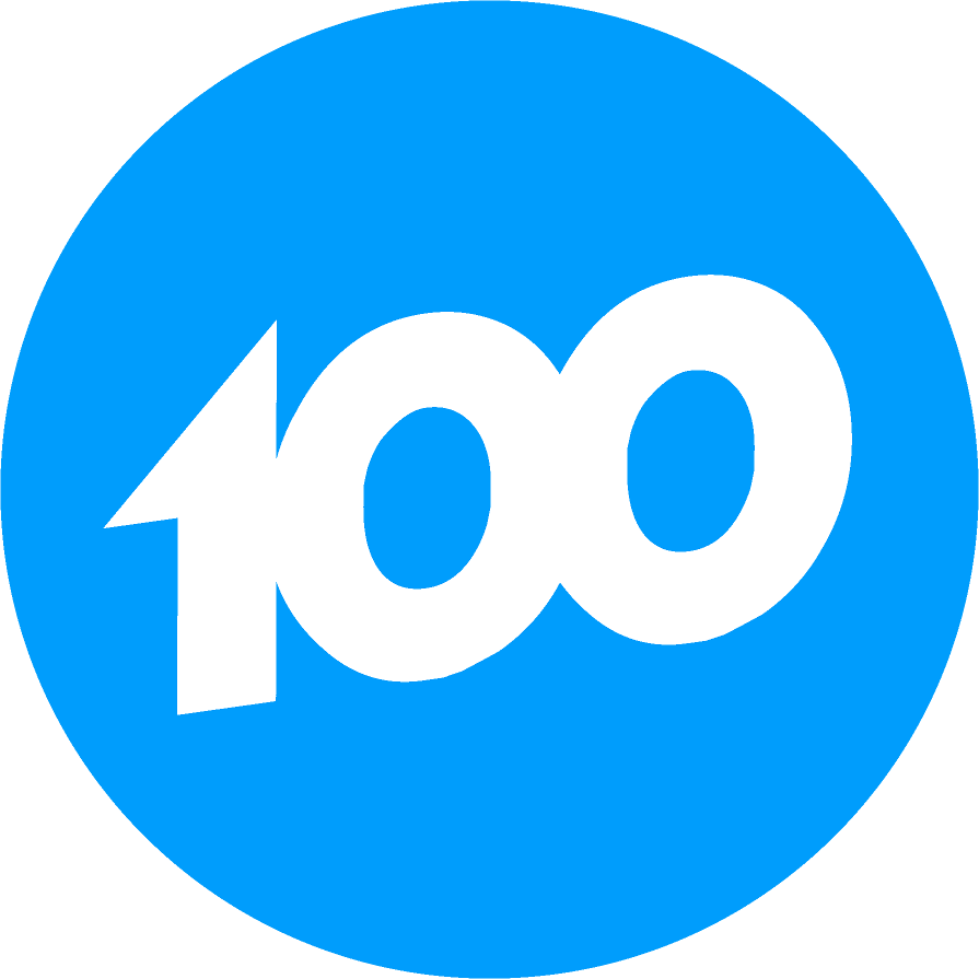 Blue Circle100 Emoji PNG with transparent background