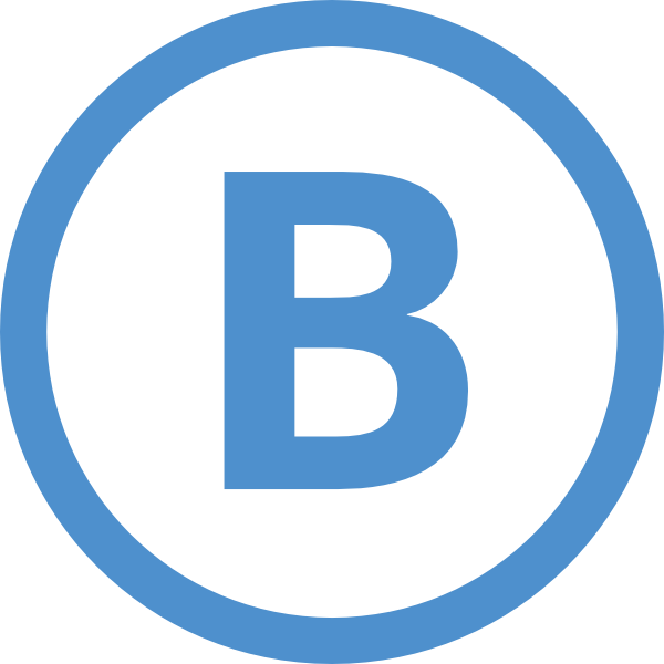 Blue Circlewith Letter B Logo PNG with transparent background