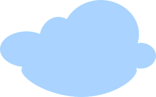 Blue Cloud Graphicon Black Background