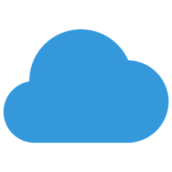 Blue Cloud Icon PNG with transparent background