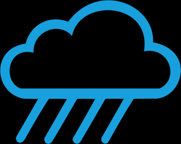 Blue Cloud Rain Icon