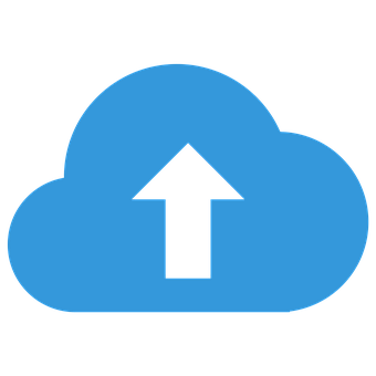 Blue Cloud Upload Icon