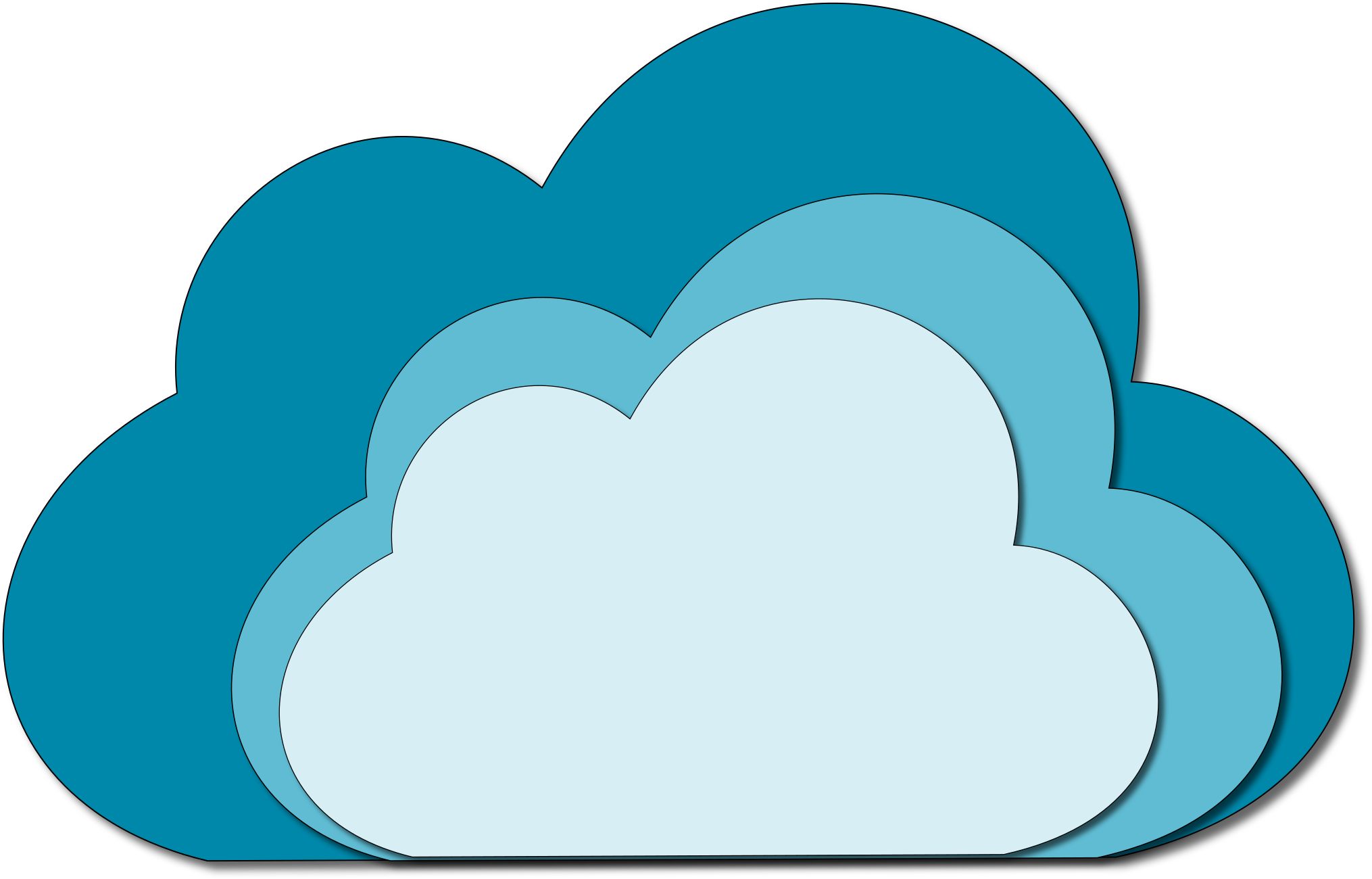 Shaded Clouds Clip Arts - Clipart Clouds, HD Png Download PNG with transparent background