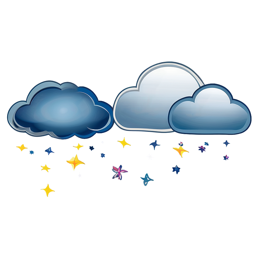 Blue Clouds Vector Png Plw52