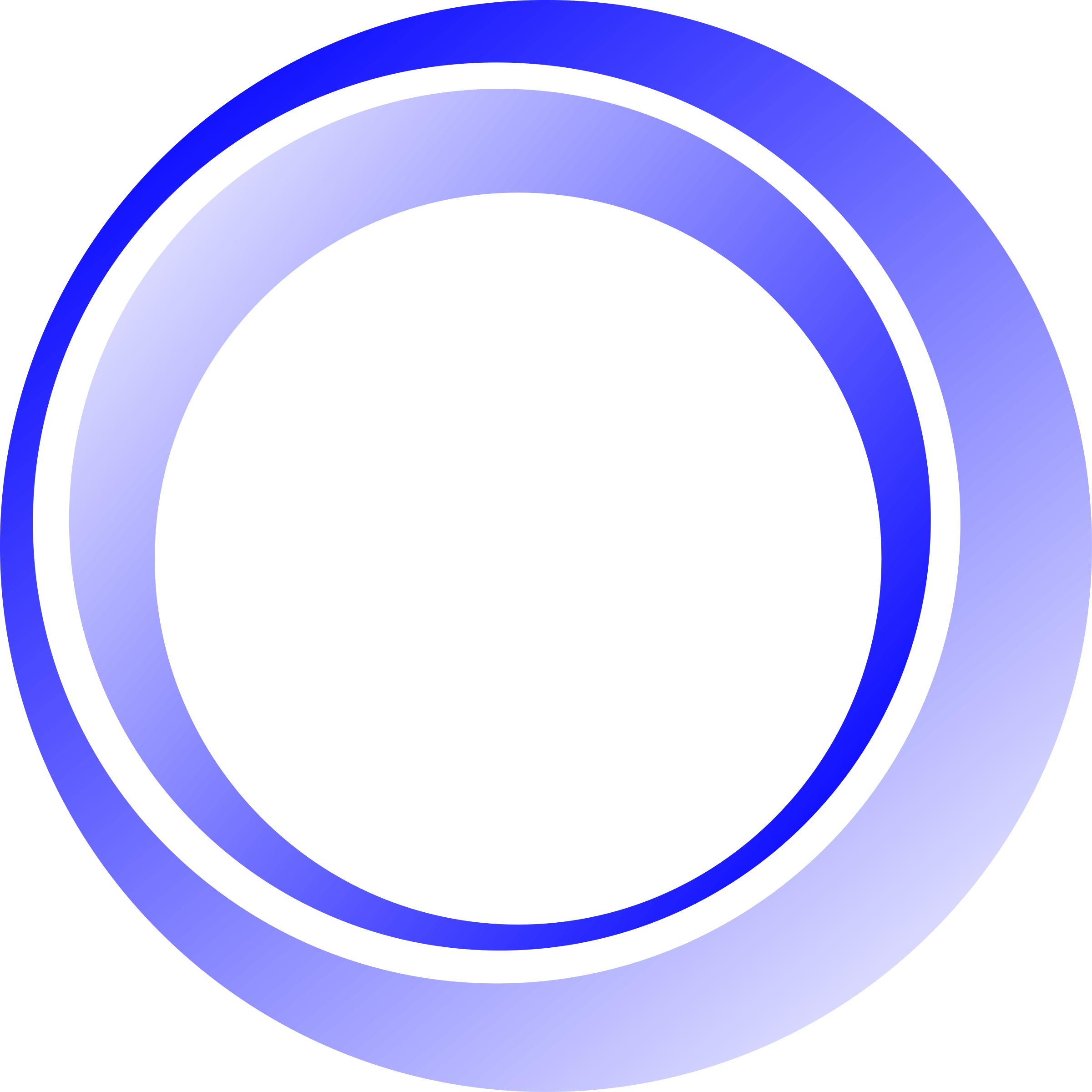 Blue Concentric Circles Abstract