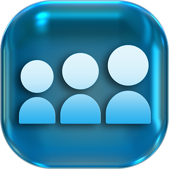 Blue Contacts App Icon PNG with transparent background