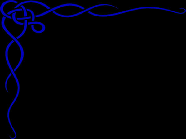 Blue Corner Flourish Design