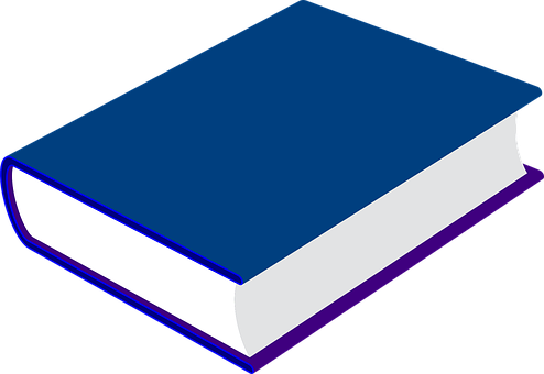 Blue Cover Book Vector Illustration PNG with transparent background