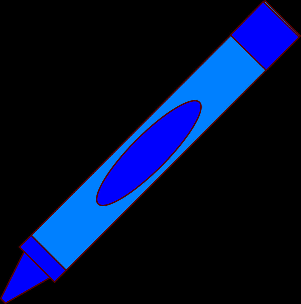 Blue Crayon Vector Illustration