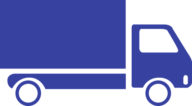 Blue Delivery Truck Vector